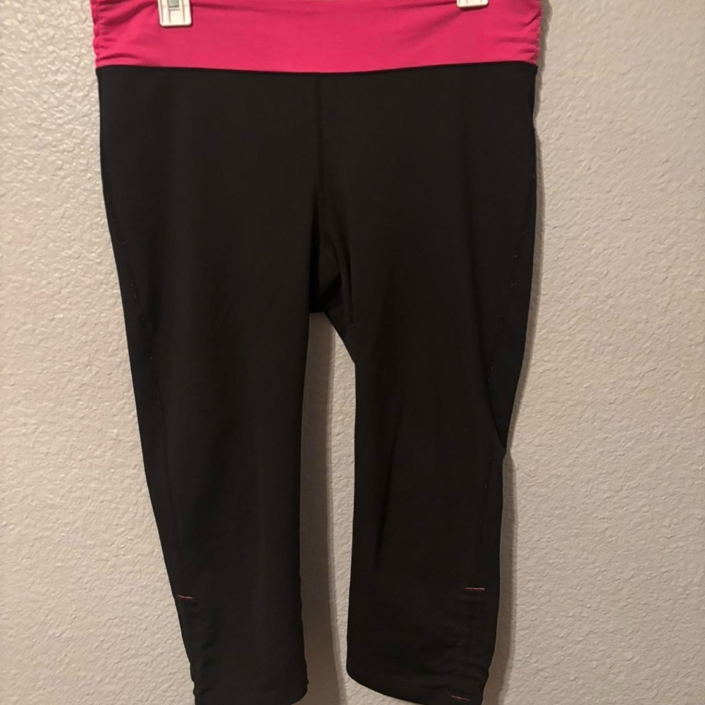BCG Pink and Black Capri Leggings